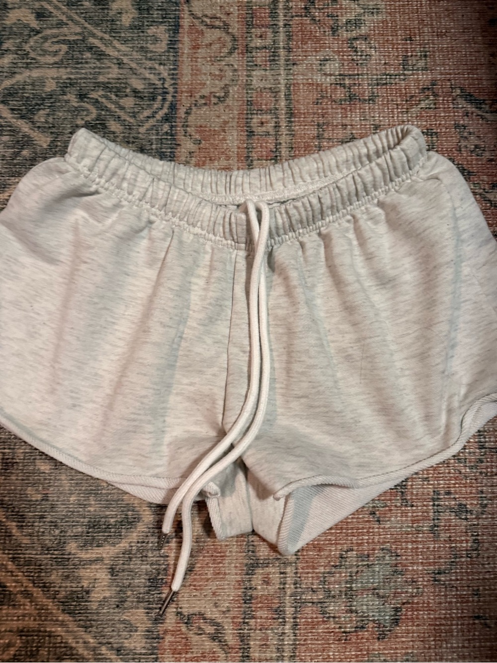 aerie Light Heather Gray Athletic Drawstring Shorts